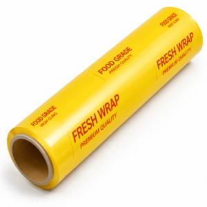 Jingnanya Food-Safe PVC Plastic Wrap Rolls (High-Stretch & Ultra-Clear Commercial Cling Film)